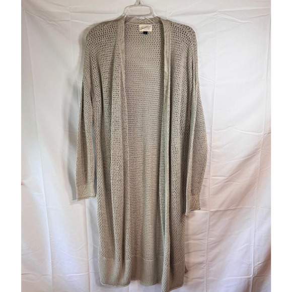 Universal Thread Maxi Open Knit Open Cardigan Beige Womens Size XXL Boho Peasant - Picture 1 of 6